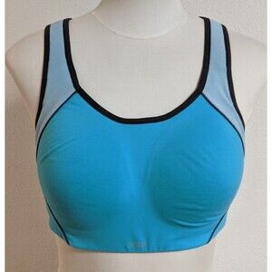 Victoria Secret VSX SPORT Blue Padded Cross Back Adjustable Strap Bra 36C